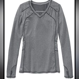 Athleta Northern Lights Flint Gray Heather Reflective Women's Top